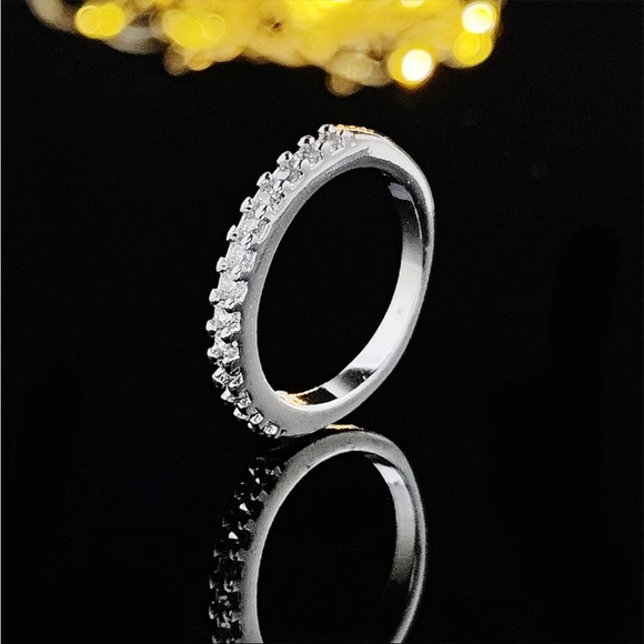 New 925 Silver Wedding Engagement Eternity Diamond Ring - Picture 3 of 4